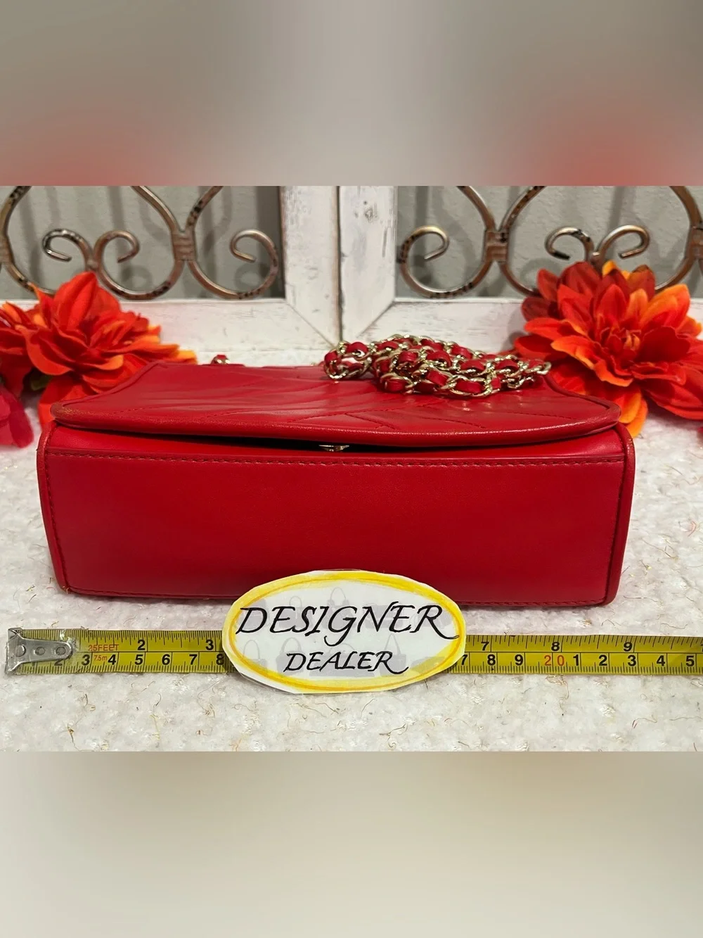 TORY BURCH Alexa Red Quilted Convertible Shoulder Bag